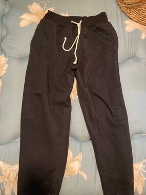 Free people Black Fleece-Lined Sweatpants
